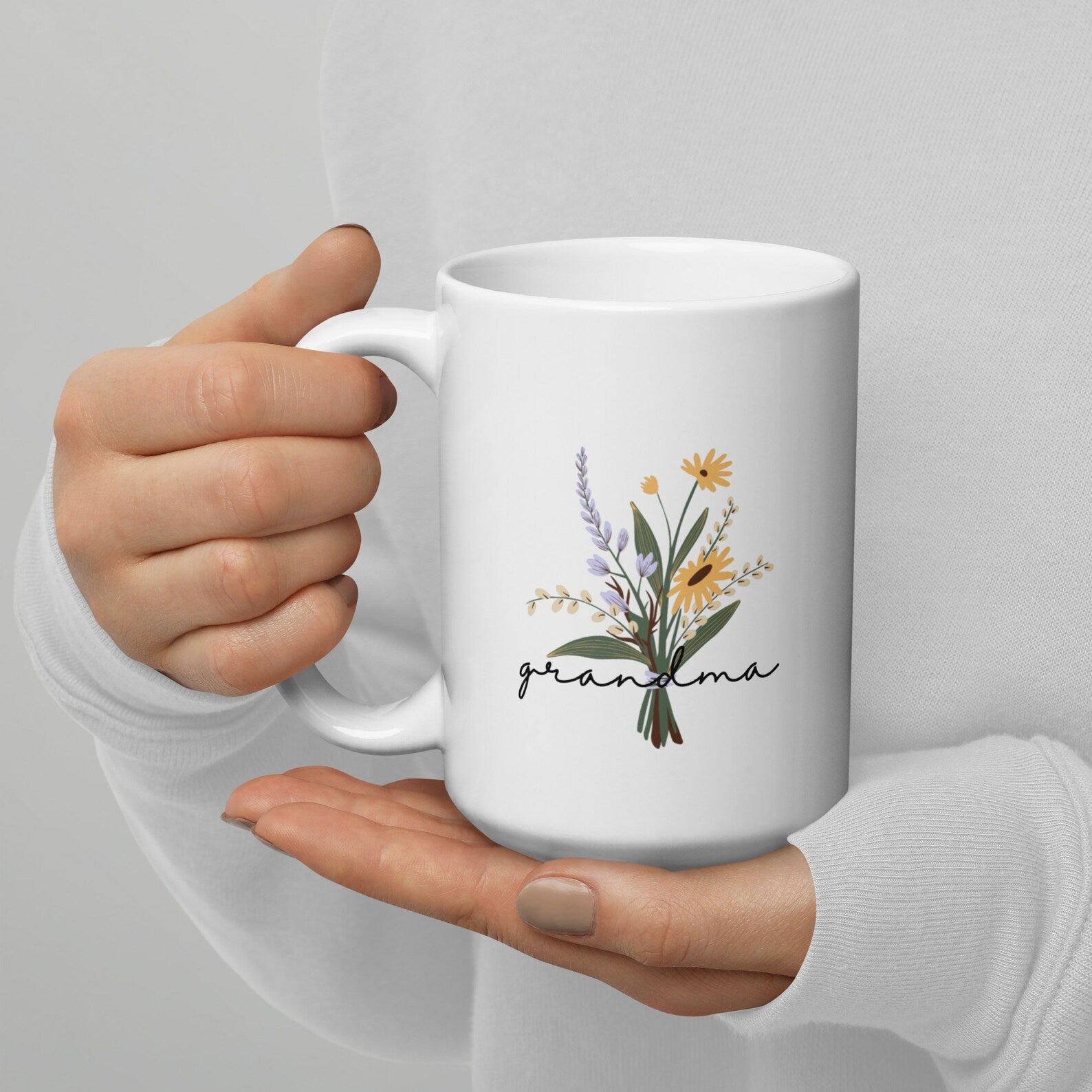Grandma Mug With Flowers